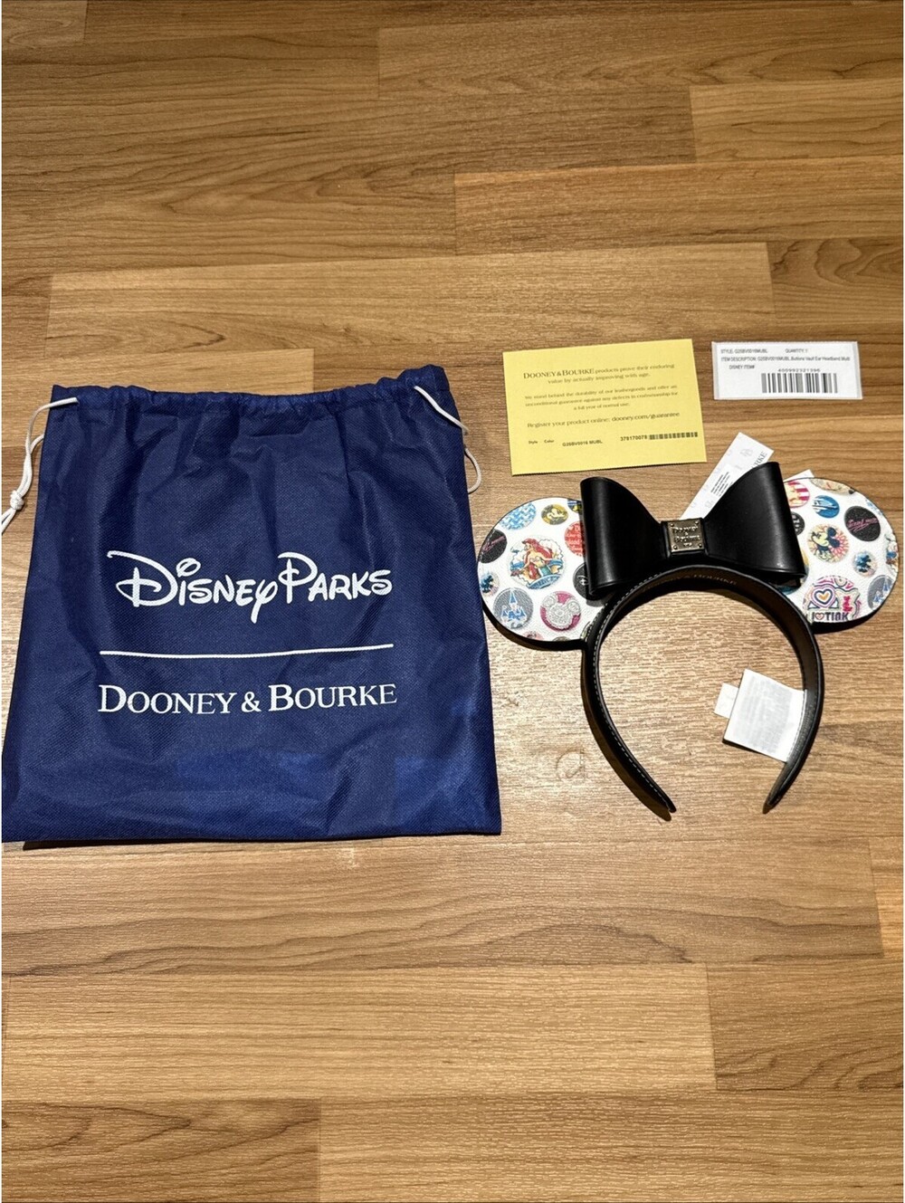 NWT Dooney & Bourke Disney Parks Buttons Minnie Mouse Ears Headband